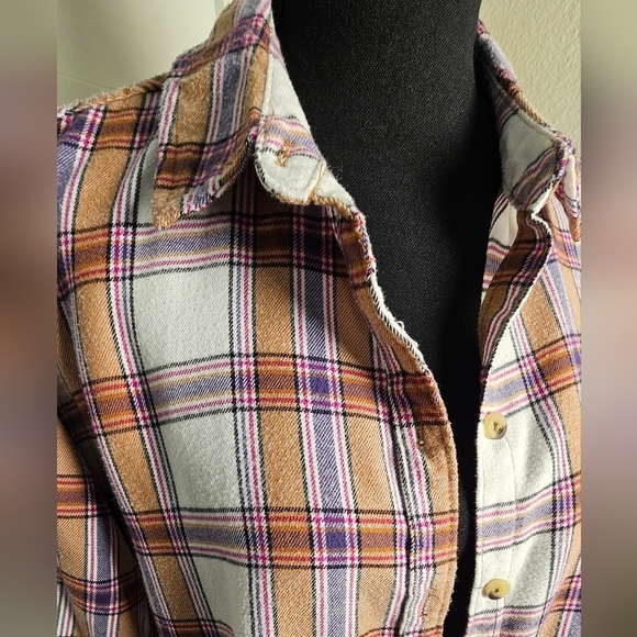 Jach's Girlfriend New York Button Up Mid-Weight Flannel Large - Picture 3 of 7